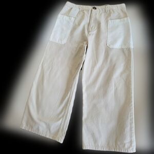 NWT Asos Wide Leg Cropped Jeans in Cream